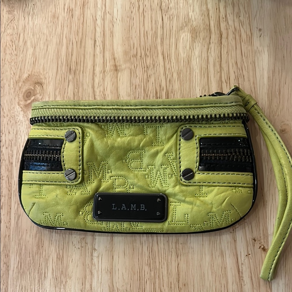 L.A.M.B. Green Wristlet Clutch